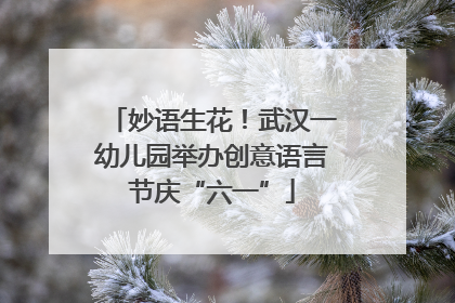 妙语生花！武汉一幼儿园举办创意语言节庆“六一”