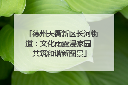 德州天衢新区长河街道：文化雨露浸家园 共筑和谐新图景