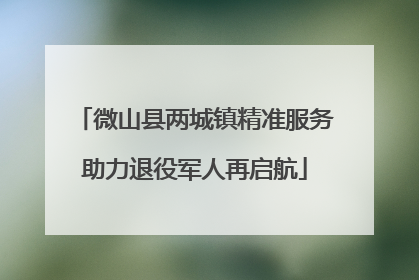 微山县两城镇精准服务助力退役军人再启航