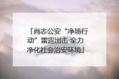 尚志公安“净场行动”雷霆出击 全力净化社会治安环境