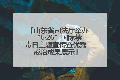 山东省司法厅举办“6·26”国际禁毒日主题宣传暨优秀戒治成果展示