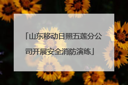 山东移动日照五莲分公司开展安全消防演练