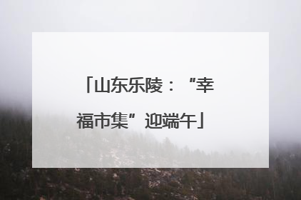 山东乐陵：“幸福市集”迎端午