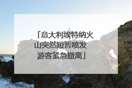 意大利埃特纳火山突然短暂喷发 游客紧急撤离