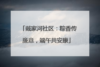 戴家河社区：粽香传廉意，端午共安康