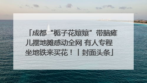 成都“栀子花孃孃”带脑瘫儿摆地摊感动全网 有人专程坐地铁来买花！丨封面头条