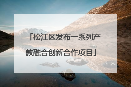 松江区发布一系列产教融合创新合作项目