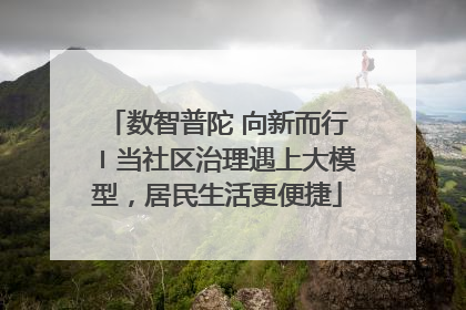 数智普陀 向新而行〡当社区治理遇上大模型，居民生活更便捷