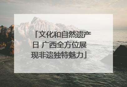 文化和自然遗产日 广西全方位展现非遗独特魅力