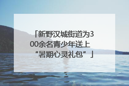 新野汉城街道为300余名青少年送上“暑期心灵礼包”