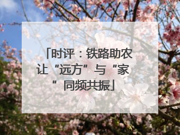 时评：铁路助农让“远方”与“家”同频共振