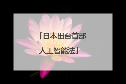 日本出台首部人工智能法