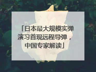 日本最大规模实弹演习首现远程导弹，中国专家解读