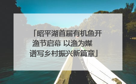 昭平湖首届有机鱼开渔节启幕 以渔为媒 谱写乡村振兴新篇章