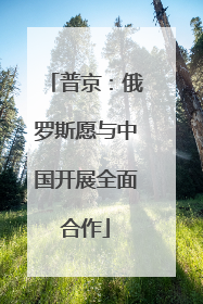 普京：俄罗斯愿与中国开展全面合作