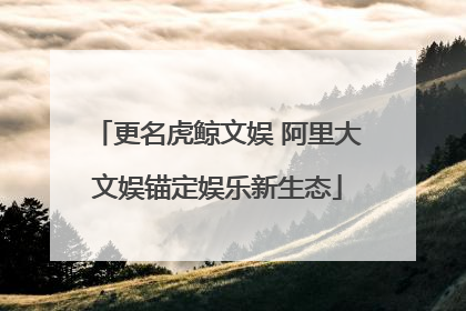 更名虎鲸文娱 阿里大文娱锚定娱乐新生态