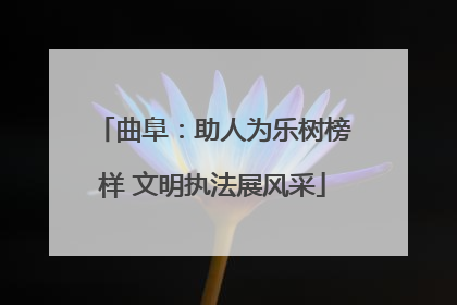 曲阜：助人为乐树榜样 文明执法展风采