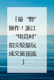 最“野”操作！浙江“电竞村”指尖较量玩成文旅顶流