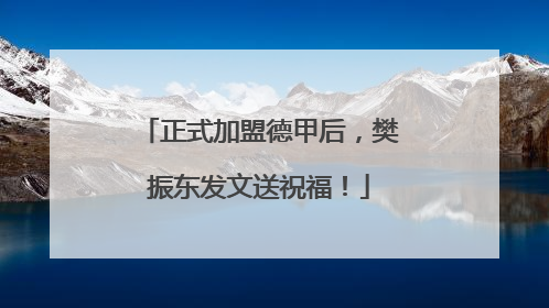 正式加盟德甲后，樊振东发文送祝福！