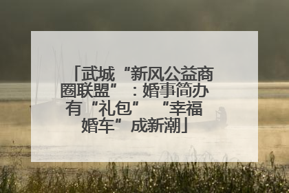 武城“新风公益商圈联盟”：婚事简办有“礼包” “幸福婚车”成新潮