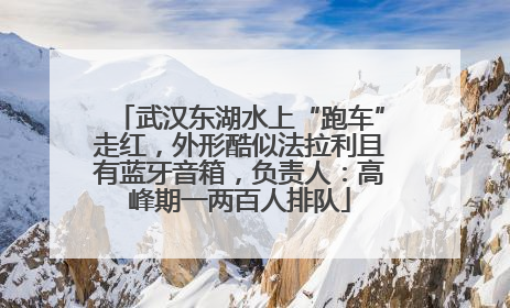 武汉东湖水上“跑车”走红，外形酷似法拉利且有蓝牙音箱，负责人：高峰期一两百人排队