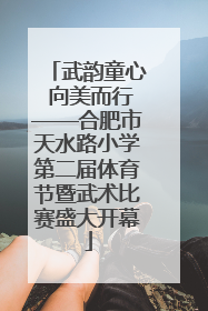 武韵童心 向美而行——合肥市天水路小学第二届体育节暨武术比赛盛大开幕