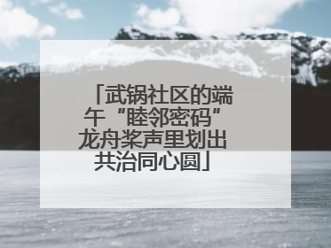 武锅社区的端午“睦邻密码”龙舟桨声里划出共治同心圆