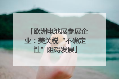 欧洲电池展参展企业：美关税“不确定性”阻碍发展