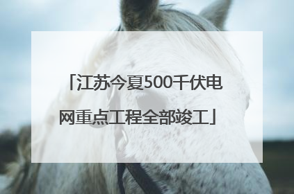江苏今夏500千伏电网重点工程全部竣工