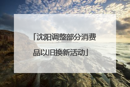 沈阳调整部分消费品以旧换新活动