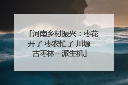 河南乡村振兴：枣花开了 枣农忙了 川塬古枣林一派生机