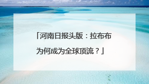 河南日报头版：拉布布为何成为全球顶流？