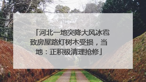河北一地突降大风冰雹致房屋路灯树木受损，当地：正积极清理抢修
