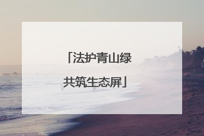 法护青山绿 共筑生态屏