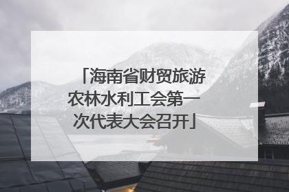 海南省财贸旅游农林水利工会第一次代表大会召开