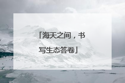 海天之间，书写生态答卷