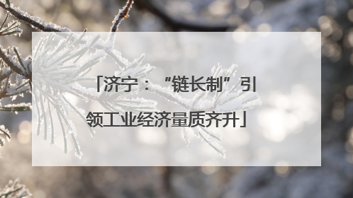 济宁：“链长制”引领工业经济量质齐升