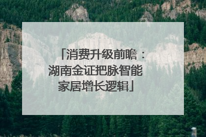 消费升级前瞻：湖南金证把脉智能家居增长逻辑