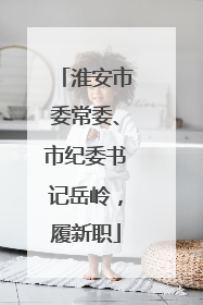 淮安市委常委、市纪委书记岳岭，履新职