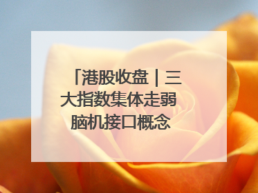 港股收盘｜三大指数集体走弱 脑机接口概念股逆势走强