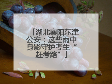 湖北襄阳东津公安：这些雨中身影守护考生“赶考路”