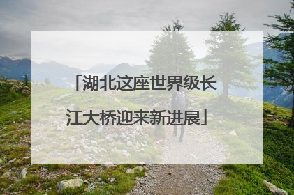 湖北这座世界级长江大桥迎来新进展