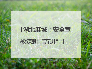 湖北麻城：安全宣教深耕“五进”