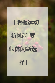 滑板运动新风尚 度假休闲新选择