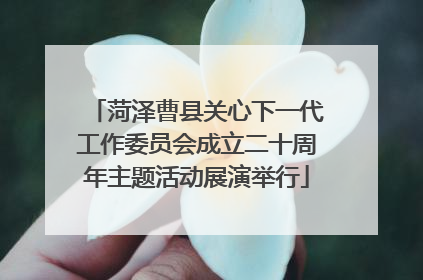 菏泽曹县关心下一代工作委员会成立二十周年主题活动展演举行