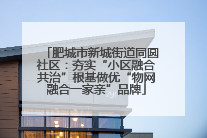 肥城市新城街道同圆社区：夯实“小区融合共治”根基做优“物网融合一家亲”品牌