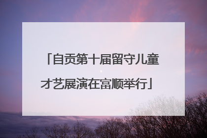 自贡第十届留守儿童才艺展演在富顺举行