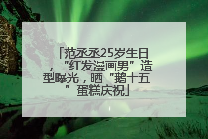 范丞丞25岁生日，“红发漫画男”造型曝光，晒“鹅十五”蛋糕庆祝