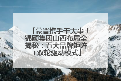 蒙晋携手干大事！锦颐集团山西布局全揭秘：五大品牌矩阵+双轮驱动模式
