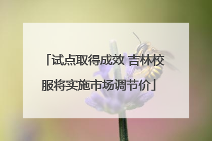 试点取得成效 吉林校服将实施市场调节价